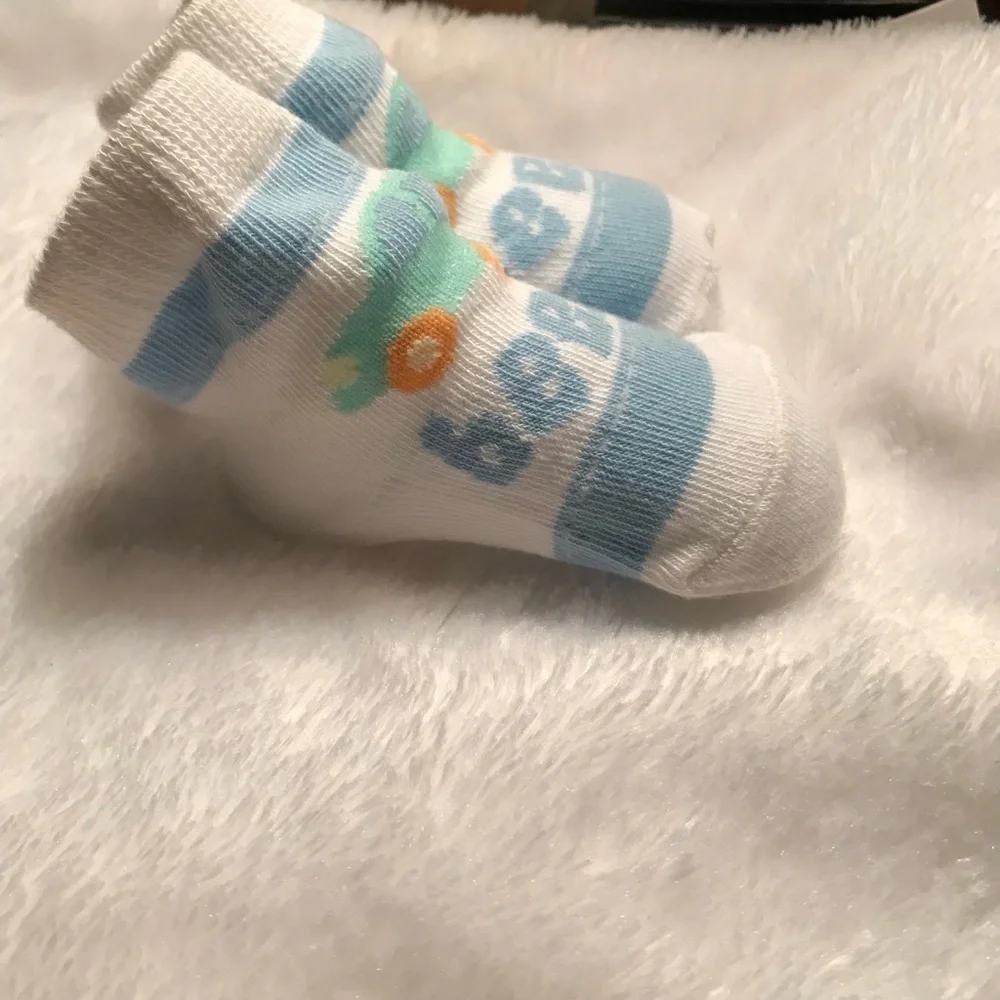 Newborn Baby Vintage Car Beep Sock Booties